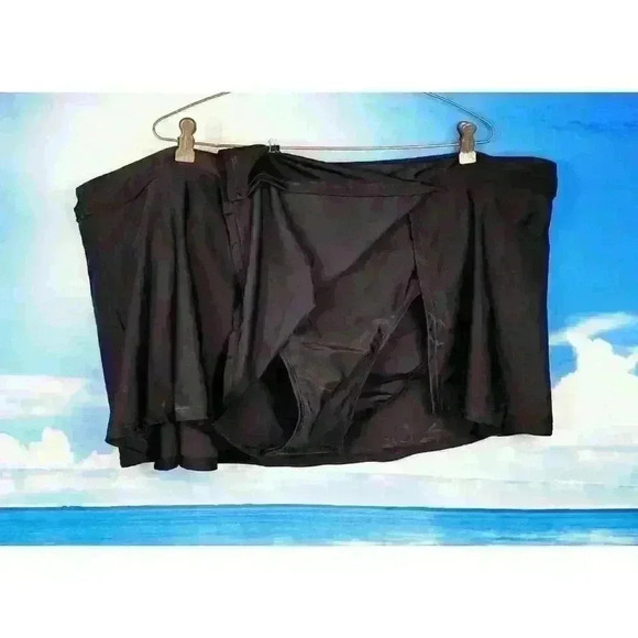 NWT TIME & TRU Woman BLACK Swim Bathing Suit SKORT Tennis Activewear size 3x - Picture 2 of 4